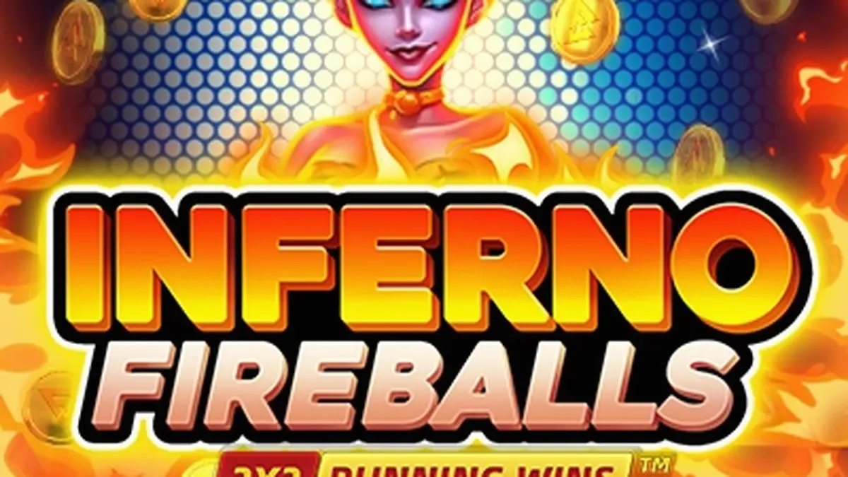 Tampilan visual permainan slot Inferno Fireballs dengan tema api yang membara